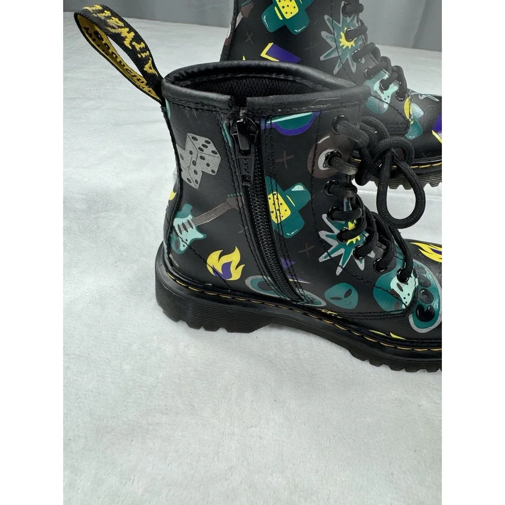 Dr Marten Junior 1460 Sticker Print Lace‎ Up Size 13